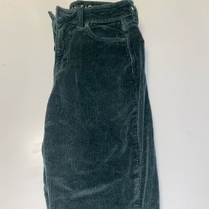 Corduroy crop “mom” pants